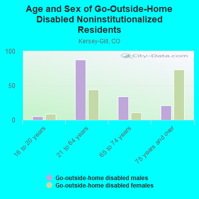 Age and Sex of Go-Outside-Home Disabled Noninstitutionalized Residents