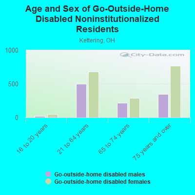 Age and Sex of Go-Outside-Home Disabled Noninstitutionalized Residents