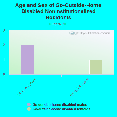 Age and Sex of Go-Outside-Home Disabled Noninstitutionalized Residents