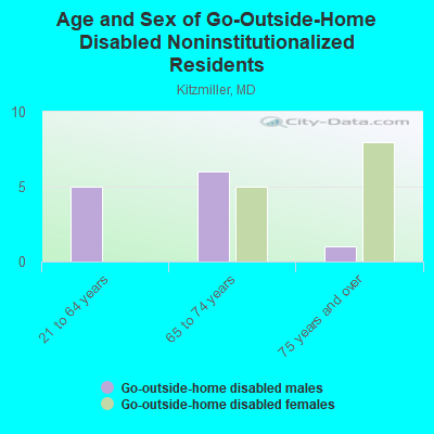 Age and Sex of Go-Outside-Home Disabled Noninstitutionalized Residents