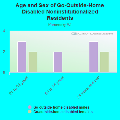 Age and Sex of Go-Outside-Home Disabled Noninstitutionalized Residents