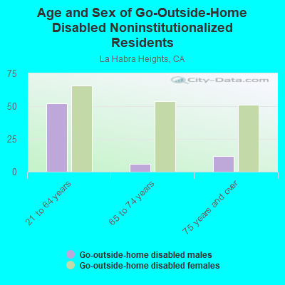 Age and Sex of Go-Outside-Home Disabled Noninstitutionalized Residents