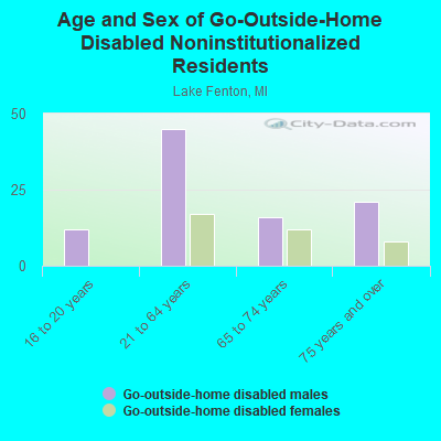 Age and Sex of Go-Outside-Home Disabled Noninstitutionalized Residents