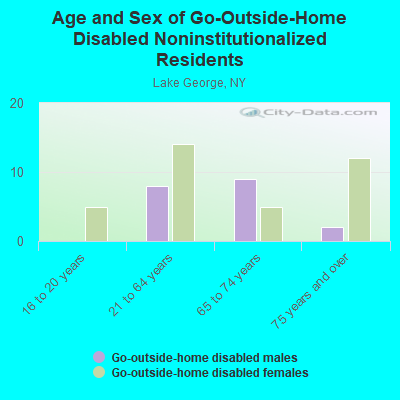 Age and Sex of Go-Outside-Home Disabled Noninstitutionalized Residents