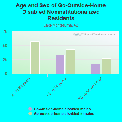 Age and Sex of Go-Outside-Home Disabled Noninstitutionalized Residents