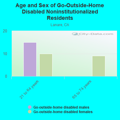 Age and Sex of Go-Outside-Home Disabled Noninstitutionalized Residents