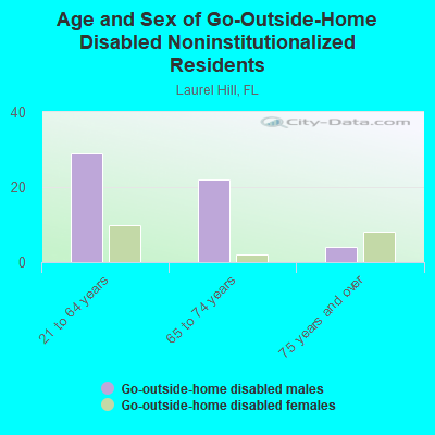 Age and Sex of Go-Outside-Home Disabled Noninstitutionalized Residents