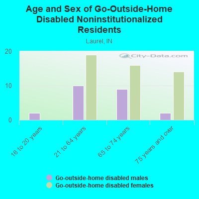 Age and Sex of Go-Outside-Home Disabled Noninstitutionalized Residents