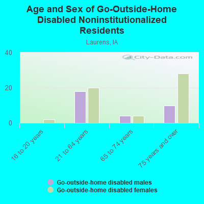 Age and Sex of Go-Outside-Home Disabled Noninstitutionalized Residents