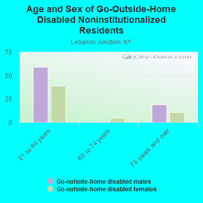 Age and Sex of Go-Outside-Home Disabled Noninstitutionalized Residents