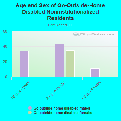 Age and Sex of Go-Outside-Home Disabled Noninstitutionalized Residents