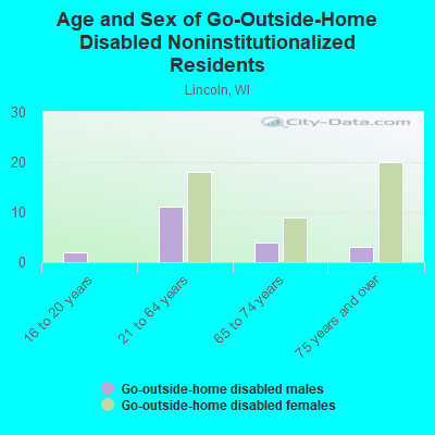 Age and Sex of Go-Outside-Home Disabled Noninstitutionalized Residents