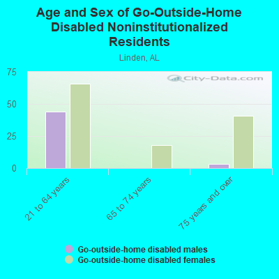 Age and Sex of Go-Outside-Home Disabled Noninstitutionalized Residents