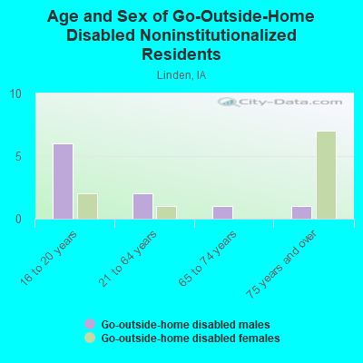 Age and Sex of Go-Outside-Home Disabled Noninstitutionalized Residents