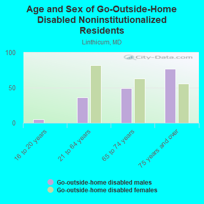 Age and Sex of Go-Outside-Home Disabled Noninstitutionalized Residents