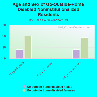 Age and Sex of Go-Outside-Home Disabled Noninstitutionalized Residents