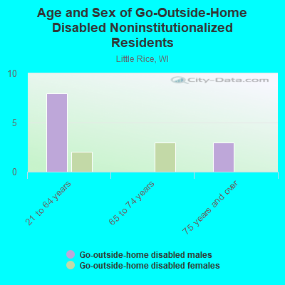 Age and Sex of Go-Outside-Home Disabled Noninstitutionalized Residents