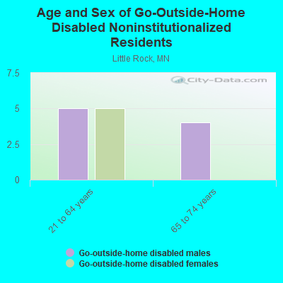 Age and Sex of Go-Outside-Home Disabled Noninstitutionalized Residents