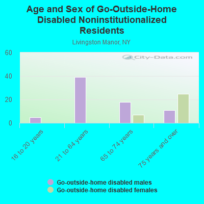 Age and Sex of Go-Outside-Home Disabled Noninstitutionalized Residents