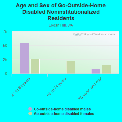 Age and Sex of Go-Outside-Home Disabled Noninstitutionalized Residents