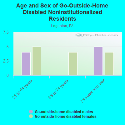 Age and Sex of Go-Outside-Home Disabled Noninstitutionalized Residents