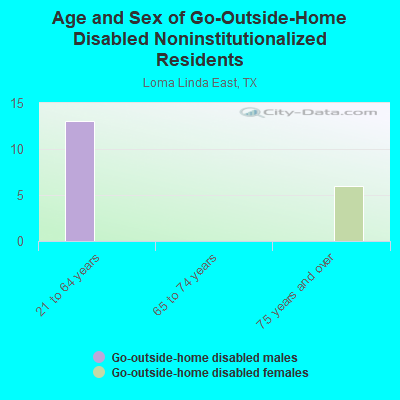 Age and Sex of Go-Outside-Home Disabled Noninstitutionalized Residents