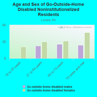 Age and Sex of Go-Outside-Home Disabled Noninstitutionalized Residents