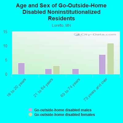 Age and Sex of Go-Outside-Home Disabled Noninstitutionalized Residents