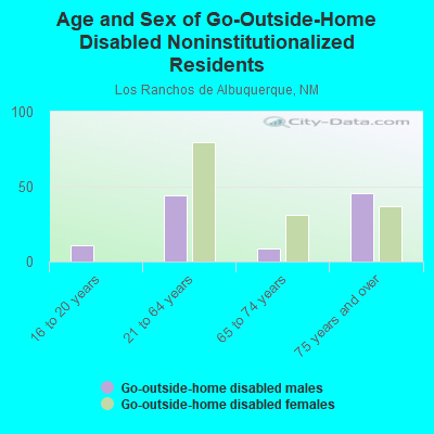 Age and Sex of Go-Outside-Home Disabled Noninstitutionalized Residents