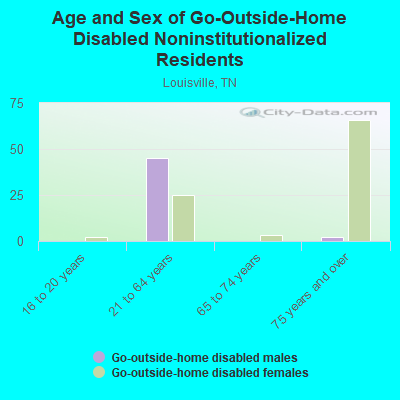 Age and Sex of Go-Outside-Home Disabled Noninstitutionalized Residents