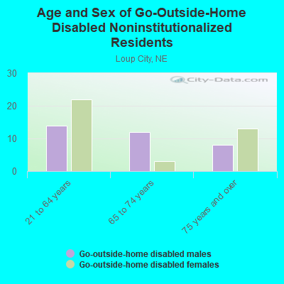 Age and Sex of Go-Outside-Home Disabled Noninstitutionalized Residents