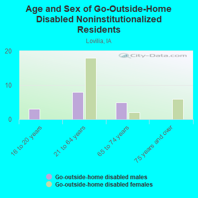 Age and Sex of Go-Outside-Home Disabled Noninstitutionalized Residents