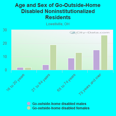 Age and Sex of Go-Outside-Home Disabled Noninstitutionalized Residents