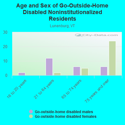 Age and Sex of Go-Outside-Home Disabled Noninstitutionalized Residents