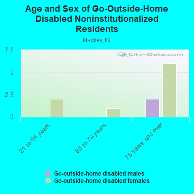 Age and Sex of Go-Outside-Home Disabled Noninstitutionalized Residents