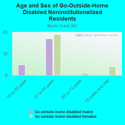 Age and Sex of Go-Outside-Home Disabled Noninstitutionalized Residents