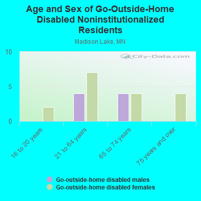 Age and Sex of Go-Outside-Home Disabled Noninstitutionalized Residents