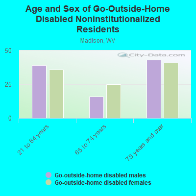 Age and Sex of Go-Outside-Home Disabled Noninstitutionalized Residents