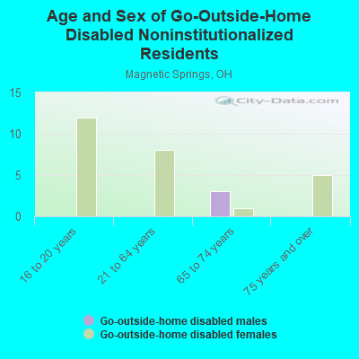 Age and Sex of Go-Outside-Home Disabled Noninstitutionalized Residents