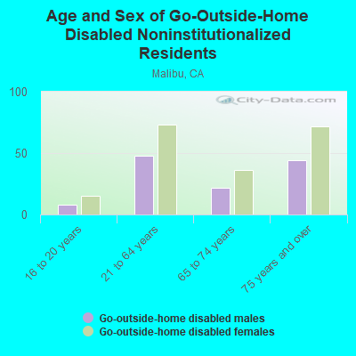 Age and Sex of Go-Outside-Home Disabled Noninstitutionalized Residents