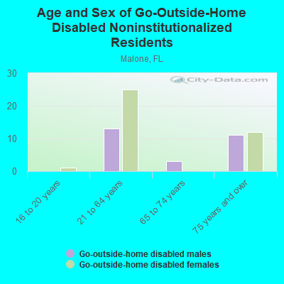 Age and Sex of Go-Outside-Home Disabled Noninstitutionalized Residents