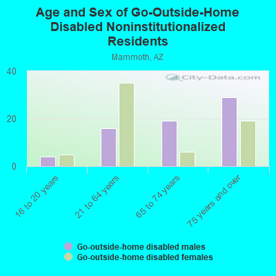 Age and Sex of Go-Outside-Home Disabled Noninstitutionalized Residents