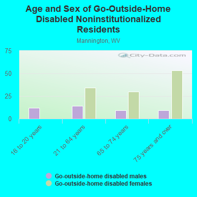 Age and Sex of Go-Outside-Home Disabled Noninstitutionalized Residents