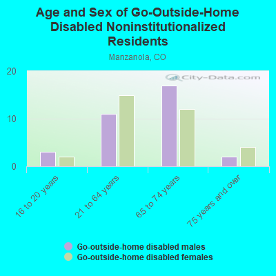 Age and Sex of Go-Outside-Home Disabled Noninstitutionalized Residents