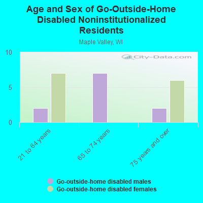 Age and Sex of Go-Outside-Home Disabled Noninstitutionalized Residents