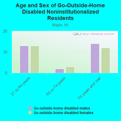 Age and Sex of Go-Outside-Home Disabled Noninstitutionalized Residents