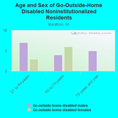 Age and Sex of Go-Outside-Home Disabled Noninstitutionalized Residents