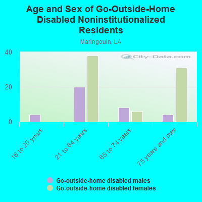 Age and Sex of Go-Outside-Home Disabled Noninstitutionalized Residents