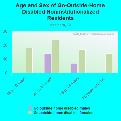 Age and Sex of Go-Outside-Home Disabled Noninstitutionalized Residents