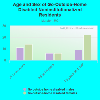 Age and Sex of Go-Outside-Home Disabled Noninstitutionalized Residents